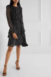 Jason Wu - Belted ruffled polka-dot silk-crepon dress at Net A Porter